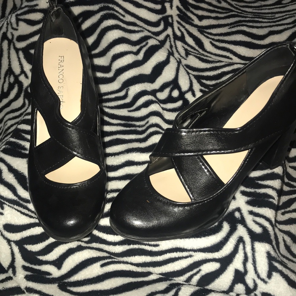 Black chunky heel
